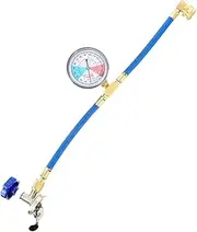 Mobestech Automotive Air Conditioner Pressure Gauge Kit Charging Hose R134a Easy Use for Ac Maintenance