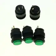 10 Pcs Green Single Control Switch Round Push Button Switch 4Pins R16-503B