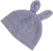 [TOVINANNA] Adorable Rabbit Ear Knitted Hat for Warm Beanie Soft Comfortable Design for Cold Weather Fits Hat Stylish Grey
