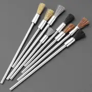 8pcs Heavy Duty Steel Wire Brush Set for Drill Brass Coated Attachment Set Kit