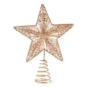 Christmas Tree 25cm Topper Star Colorful Glitter Tree Topper Xmas Ornament Home Decor