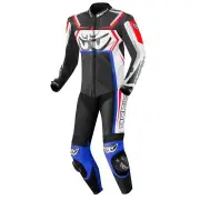 Race-Tech Black Red Blue One Piece Motorcycle Suit