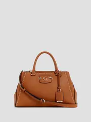 GUESS Women's Brown Nastra Society Satchel Bag