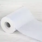 White 6" x 10 yards Burlap Fabric Roll Crafts Party Centerpieces Home Supplies