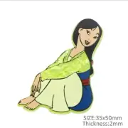 5 pc GLITTER Planar Resin Flatback Hair Bow Center 1242203 princess Mulan
