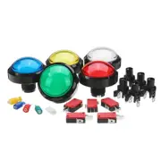 60mm Arcade Button LED Dome Illuminated Convex with Microswitch For JAMMA MAME