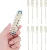 10Pcs Nasal Hair Cutter with Ear Picker, 360° Rotating Nose Hair Trimmer Double Head Nose Hair Knife with Ear Picker 2-in-1 Manual Nose Hair Trimmer Nostril Hair Remover Tool for Women Men
