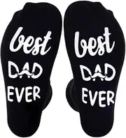 [Kilener] Birthday Gifts for Dad Fathers Day Socks for Men Funny Christmas Gift for Dads Daddy Gifts from Daughter Son Father's Day Gift - Best Dad Ever Socks