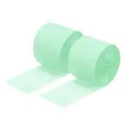 Crepe Paper Streamer Decoration 82ft Long 1.8 Inch Wide Light Green 2 Pcs