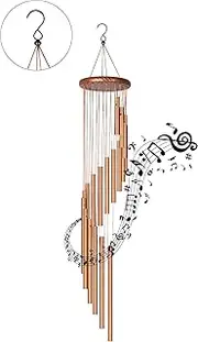 Wind Chimes Outdoor Garden Decor - Large Metal Wind Chimes Aluminum Alloy Tubes Long Windchimes with Hook for Garden