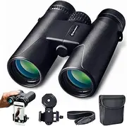 Slokey 10x42 Binoculars - Professional and Powerful Binoculars for Long Distances. Lightweight and Waterproof, BaK4 prisms and FMC. Ideal for Hunting, Astronomy, Birdwatching and Camping.