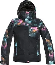 [Roxy] Girls Cloud Nine WarmFlight Snow Jacket (True Black Pensine (KVJ6), Medium (10))