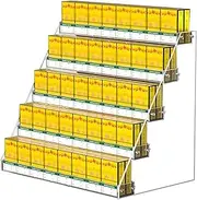 [CARLLEE] Acrylic Cigarette Case, 5 Tier Cigarette Display Holder, Wall Mounted Cigarette Showcases Rack, Auto Cigarette Pusher Cigarette Display Shelves(49.1x28.3x39.5cm)