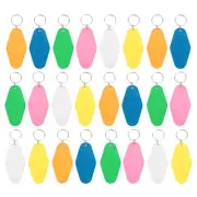Vintage Motel Keychain Bulk,24 Pack Blank Hotel Keychains Key Tag,Assorted Color