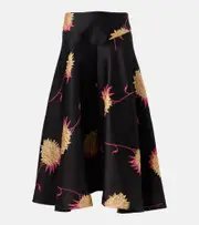 [La DoubleJ] La DoubleJ Milano jacquard satin midi skirt UK 8 black