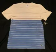 Volcom Striped Beige & Blue T-shirt - Mens sz Small - NWT***