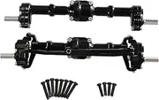 Complete Axle Set for Front and Rear Portal for 1/12 RC Car Models, Black