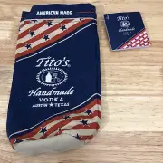 Tito's Vodka Bottle Bag 750ml Drawstring America Red White & Blue Cover NEW
