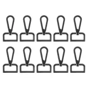 20Pcs Swivel Clasps, 1" D Ring Lobster Claw Push Gate Snap Hook, Black