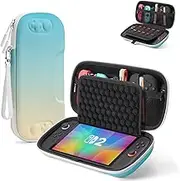 Tragetasche für die Nintendo Switch 2 (2025) Konsole, Harte Tasche Hülle Case mit vollem Schutz und Aufbewahrung für 10 Spielkarten (Ozeanblau)