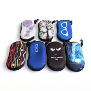 Glasses Case Bag Sunglass Protector Eyeglass Zipper with Carabiner Soft Case