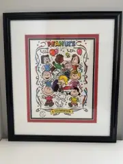 Peanuts “A CELEBRATION” Serigraph Framed Print By Schulz 1994 Snoopy * NEW *