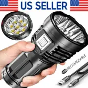 Super Bright 12000000LM Torch 8 LED Flashlight USB Rechargeable Tactical lights