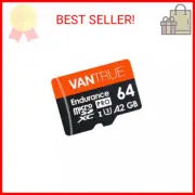 Vantrue 64GB microSD Card with Adapter, U3 UHS-I High Speed SD Card for Dash Cam