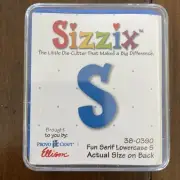 Provo Craft Sizzix Fun Serif Letter s (lowercase) #38-0390 Die Cut