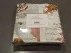 3PC RARE Pottery Barn Coastal Sealife Queen Duvet w 2 Std Shams SPRING SUMMER