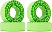 INJORA 4PCS Silicone Rubber Tire Inserts for 132-134mm (5.25" OD) 2.2" Tires (Green, Soft)