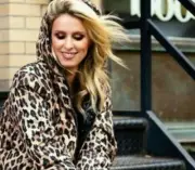 Alice + Olivia Russo Leopard-Print Cotton-Blend Twill Hooded Jacket. NWT $495