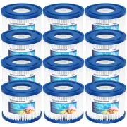 12 Pack Type VI Hot Tub SPA Pool Filter Cartridges For Coleman Saluspa Lay-Z-Spa