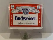 Vintage 70'S BUDWEISER KING OF BEERS short Clear Lucite Acrylic beer tap handle