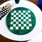 Malachite Marble Chess Set / Chess Table Top , Handmade Table Top, Gift.