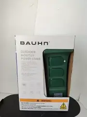 Bauhn Wireless 100' Remote Control 6-Outlet Light Sense Switch Power Plug +Timer