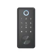 Laser Smart Home Deadbolt Black Keyless Fingerprint NFC WiFi Lock