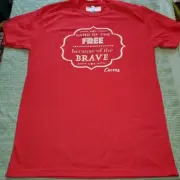 Land of the Free Red Workout Tee