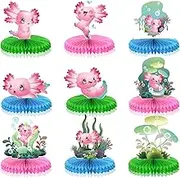 9 Pcs Axolotl Birthday Party Decorations Axolotl Table Topper Cute Axolotl Centerpiece Table Decorations Axolotl Party Supplies Axolotl Party Favors for Kids Girls Birthday Baby Shower Party Supplies
