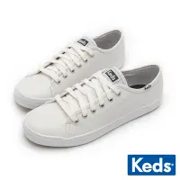 在飛比找Yahoo奇摩購物中心優惠-KEDS BACKSPIN 經典簡約時尚皮革小白鞋-白 92