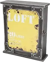 Homoyoyo Key Box Rack Holder Decorative Lockable Vintage Decor Organizer Indoor Storage Retro Decor Key Hook Wall Key Case Wall Decor Hanging Key Case Yellow Wrought Iron