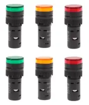 6 pcs Energy Saving LED Indicator Light Voltage 110V, Current 20mA, Mounting ...