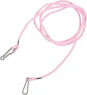 [SUPVOX] Ski Glove Lanyard Bike Gloves Mittens Rope Attached Mittens with Strap Hanger Poles Paws Lanyard Attache Grip Pole Suspender Clip Rope Suspenders Hold Pink Nylon