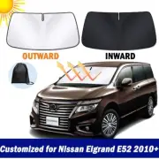 New Thick Foldable Windshield Sun Shade for Nissan Elgrand E52 2010+ Sun Visor (for: Nissan)