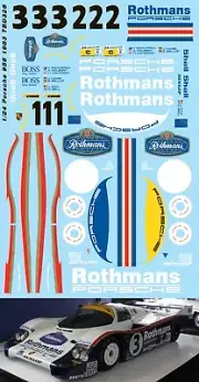 1/24Decals for Porsche 956 1983 Le Mans Decals for Tamiya Rothmans DECAL TBD326