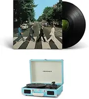 Crosley Cruiser Bluetooth Portable Turntable (Turquoise) and The Beatles - Abbey Road (50th Anniversary LP) [Bundle]