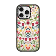iPhone 16 Pro Impact Case MagSafe Compatible xmas scandi folk pattern