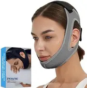 Double Adjustable Chin Strap for CPAP Users - Breathable and Snoring Solution Stop Snoring Chin Strap - Better Sleep Chin Strap for Men and Women (Grey)