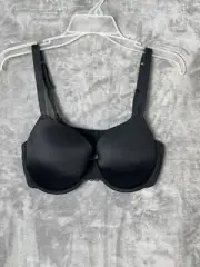 Auden Womens Black Bra Full Coverage Underwire Lace Back Size 36 DD