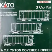 KATO 38-0111 A.C.F. 70 TON COVERED HOPPERED SECBOABARD NEW